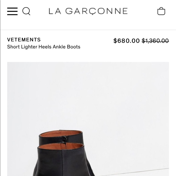 ♦️SOLD Vetements black ankle boots w blue heel sz.40 - Picture 7 of 8